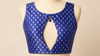 Thumbnail: Boat Neck Blouse Design Making Very Easy Tailoring
