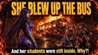Thumbnail: Why Is This Taimanin Allowed to Blow Up a Bus? |  Akiyama Rinko Lore Part 4