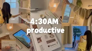 Thumbnail: 4:30AM  PRODUCTIVE  DAY🌸🌱study vlog, taking notes, journaling, romanticizing life˚ ༘