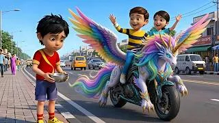 Thumbnail: Poor Shiva vs Rich Rudra 🔥 | Shiva Gets a Butterfly Unicorn 🦄🦋