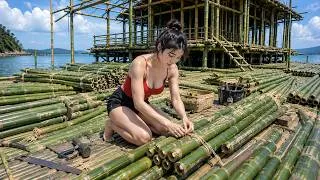 Thumbnail: That talented young woman built her own house on an incredible floating platform.|@WildBeautyLife1