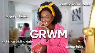 Thumbnail: GRWM like we're on facetime | blind date,  house hunting and weightloss advice