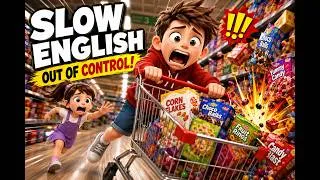 Thumbnail: Tom Broke a Toy… Then Disaster Struck at the Supermarket! | Slow English Story A2