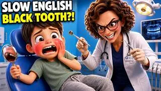 Thumbnail: Tom’s Tooth Turned Black! He Ran Away | Slow English Story A2