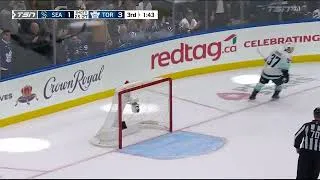 Thumbnail: Auston Matthews Bank Shot Empty Net Goal Against Seattle in Toronto's 4-1 Win
