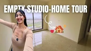 Thumbnail: My Empty Studio Apartment Tour 🧿🏠✨ | 2BHK Mumbai Studio Home - Jinal Inamdar