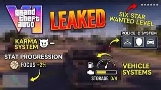 Thumbnail: GTA 6 Gameplay Leak Breakdown — 12 Details Everyone Missed (Six Stars, Karma System, Police ID)