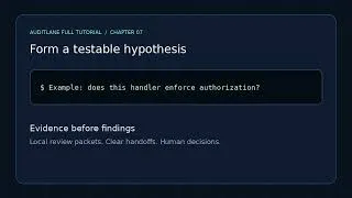 Thumbnail: AuditLane Full Tutorial: Evidence-Based Security Reviews for AI Code