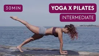 Thumbnail: 30 Min Yoga × Pilates Inspired Flow  | Strength, Flexibility, Balance & Coordination • Intermediate