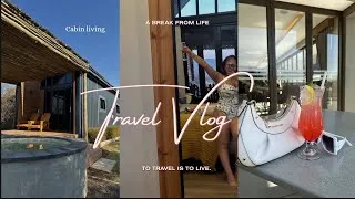 Thumbnail: Silent vlog| Cabin getaway for 48 hours| 🦒🍂 Grocery run 