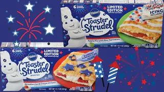 Thumbnail: Pillsbury Toaster Strudel Apple Pie with Star Sprinkles and Strawberries & Cream Stripes Review