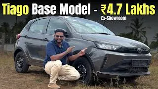 Thumbnail: 🔥₹4.7 Lakhs Base Model | 2026 Tata Tiago Base Model Tamil Review