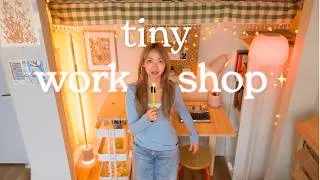 Thumbnail: Turning My Tiny Closet into a Tiny Workshop ⭐️ Cozy Home Makeover