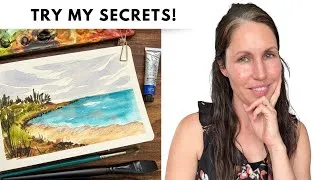 Thumbnail: 5 watercolor beach landscape tips every beginner should know