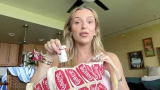 Thumbnail: what's in my beach bag except I'm mentally unstable!