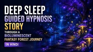 Thumbnail: Deep Sleep Guided Hypnosis Story through a Bioluminescent Fantasy Forest Journey in Hindi