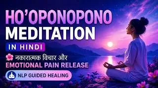 Thumbnail: Ho'oponopono Meditation in Hindi 🌺 नकारात्मक विचार और Emotional Pain Release | NLP Guided Healing