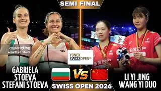 Thumbnail: Gabriela Stoeva Stefani Stoeva Vs Li Yi Jing Wang Yi Duo | SEMI FINAL Swiss Open 2026 Badminton