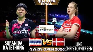 Thumbnail: Supanida KATETHONG (THA) vs Line CHRISTOPHERSEN (DEN) | Swiss Open 2026 Badminton