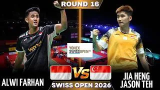 Thumbnail: 🔥SUPER MATCH🔥 Alwi FARHAN (INA) vs Jia Heng Jason TEH (SGP) | MS-R16 - Swiss Open 2026 Badminton