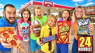 Thumbnail: Eating ONLY Gas Station Food in Our COLOR for 24 HOURS!