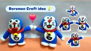 Thumbnail: How To Make Doremon Using Clay | Cute Doremon Craft video #viralshort #shortsfeed #doraemon #craft