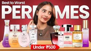 Thumbnail: Best to Worst Perfumes Under ₹500 🌸💸✨ | Affordable Perfume Collection Ranked
