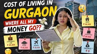 Thumbnail: Salary vs Reality in Gurgaon in 2026 😱 | Monthly Cost of Living Alone in 2026🏠