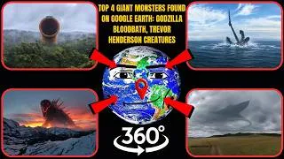 Thumbnail: VR 360° - Top 4 Giant Monsters Found on Google Earth: Godzilla Bloodbath, Trevor Henderson Creatures
