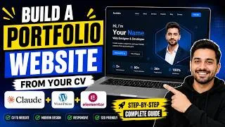 Thumbnail: How to Turn Your CV Into a Professional Portfolio Website with Claude AI (Step-by-Step)