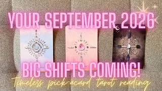 Thumbnail: Big shifts are coming your way this September 2026! Messages & predictions for💕Pick-a-card tarot✨