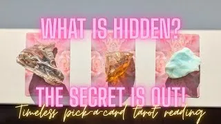Thumbnail: THE SECRET IS OUT - What is currently hidden?🔮👀 Timeless pick-a-card tarot reading