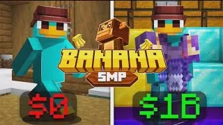 Thumbnail: I MADE 1B IN Minecraft Biggest Lifesteal Server [ Hindi ] Banana smp 🍌