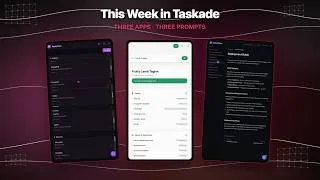 Thumbnail: 3 Apps We Built With 3 Prompts This Week (No Code) | Taskade Genesis