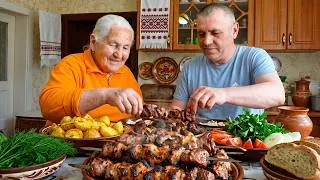 Thumbnail: Grandma Anya’s Simple Life in the Carpathians ❤️ Secret Family Recipes & Mountain Cooking 🏔️
