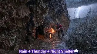 Thumbnail: Caught in a Deadly Thunderstorm | Rock Shelter Survival in Heavy Rain