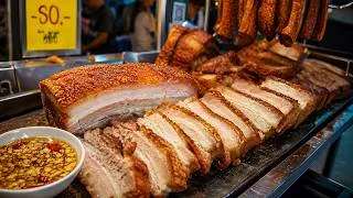 Thumbnail: Must-Try Crispy Pork Belly 🥩 Amazing Street Food Collection | Food Compilation