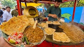 Thumbnail: Kulcha Toasted in Ghee on a Giant Tawa — Served with Chole Non-Stop | Street Food Documentary
