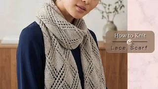 Thumbnail: How to Knit the Diamond Lace Stitch | FREE Pattern + Step-by-Step Tutorial for Intermediate Knitters