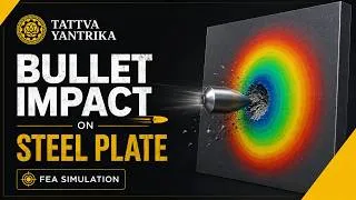 Thumbnail: Bullet Impact on Steel Plate | ANSYS Explicit Dynamics Tutorial | High Velocity Impact Simulation