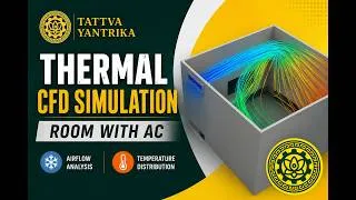Thumbnail: Flow Simulation of AC Air in a Room | Airflow & Temperature Distribution | ANSYS Fluent (Hindi)