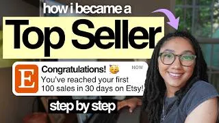 Thumbnail: how to get your first 100 sales on Etsy in 30 days | step by step guide