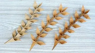 Thumbnail: EASY CARDBOARD FOLDING LEAVES | Palm Leaves Made of Cardboard | Cardboard Crafts | Tatzkreen Art