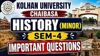 Thumbnail: HISTORY (MINOR) SEM-4 IMPORTANT QUESTIONS 🔥💯
