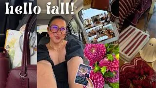 Thumbnail: romanticizing the start of *fall* 🍂 | fall shopping, decorating & a cozy fantasy read!