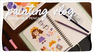 Thumbnail: PAINT WITH ME | Relaxing Gouache Painting Session w/ Soft Jazz & Cats 😻