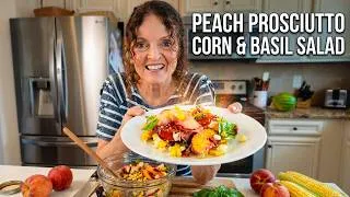 Thumbnail: Peach Prosciutto Basil Salad – A Flavor Explosion in Every Bite!