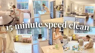 Thumbnail: 15 MINUTE EVENING CLEAN WITH ME || SPEED CLEAN WITH ME 2022 || Taylor Marie Motherhood