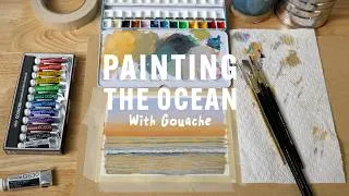 Thumbnail: Painting a Realistic Seascape with Gouache - Time-lapse Painting Process - Color Mixing