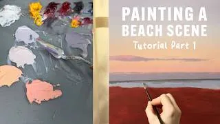 Thumbnail: How to Paint a Sunset Sky with Oil Paint - Acrylic Underpainting - Color Mixing - Part 1